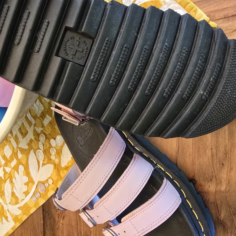 Dr. Martens Light Pink Triple Strap Sandals - Picture 2 of 2
